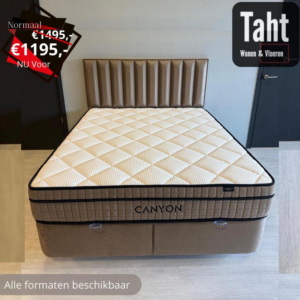 MEGA SALE!!! BOXSPRINGS SHOWROOM IN ZAANDAM!! KOM LANGSS!!, Ophalen of Verzenden, 180 cm, 200 cm, Nieuw