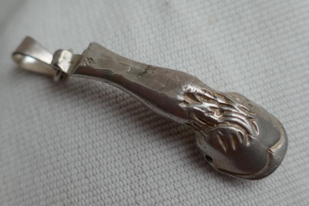 Zilveren Paardenbeen met hoef als hanger, Verzenden, Zo goed als nieuw, Zilver, Dier