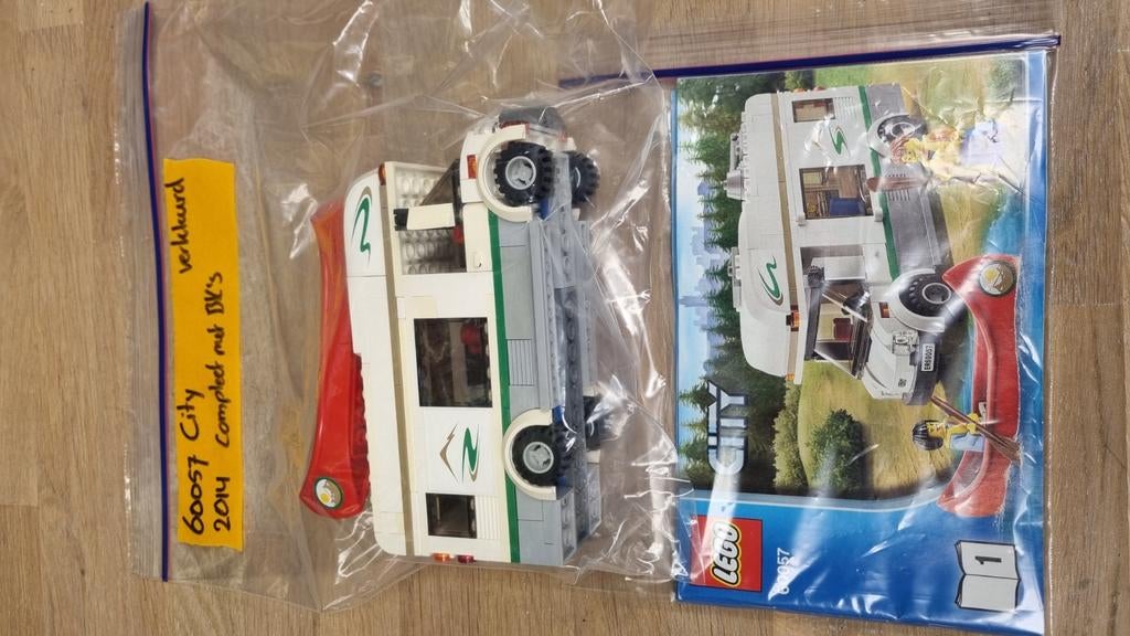 Lego City 60057 Camper - Compleet met boekje!, Ophalen of Verzenden, Gebruikt, Complete set, Lego