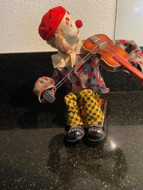 Happy fiddler ALPS violist clown Japan '50-'60, Antiek en Kunst, Ophalen of Verzenden