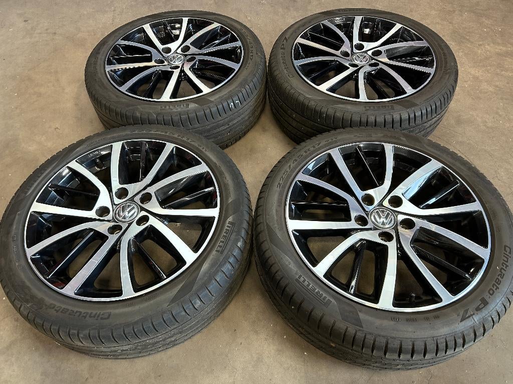 17 inch Volkswagen Golf 7 Blade velgen + zomerbanden, Gebruikt, Banden en Velgen, 17 inch, Ophalen of Verzenden