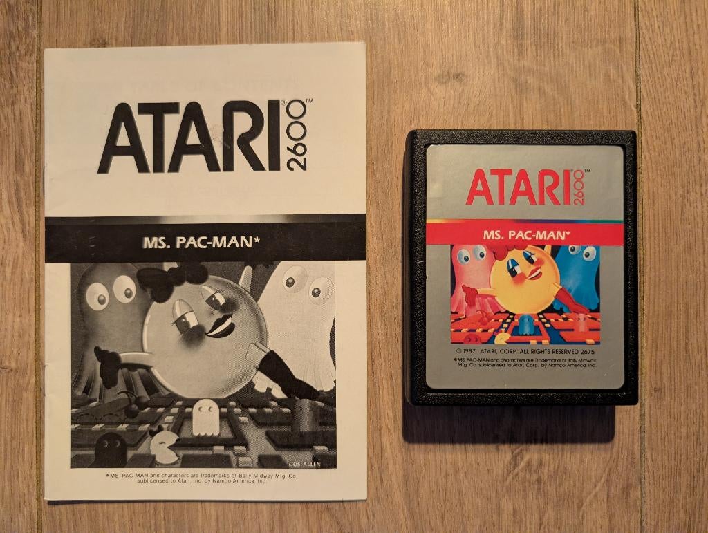Ms. Pac-Man - Atari 2600 spel game, Spelcomputers en Games, Games | Atari, Gebruikt, Atari 2600, Avontuur en Actie, 1 speler, Vanaf 7 jaar