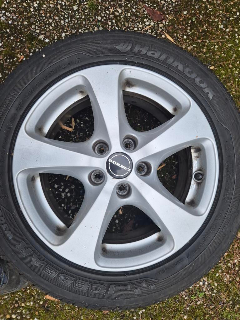 Winterbanden Borbet velgen 205/55 R16 Ford Mondeo, Gebruikt, 16 inch, Banden en Velgen, Personenwagen