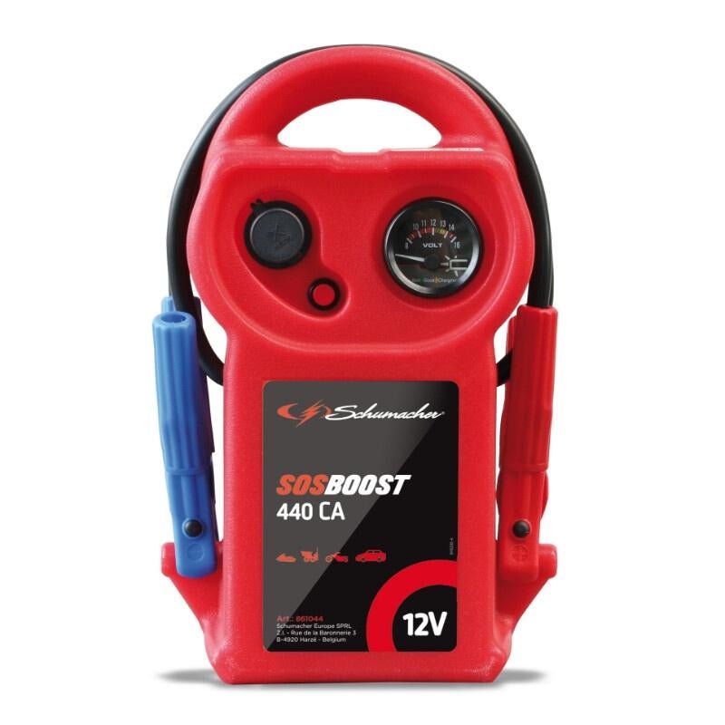 H861044 | Schumacher 12V Startbooster SOS mini 440A, Auto diversen, Autogereedschap, Nieuw, Ophalen of Verzenden, Draper Tools Europe