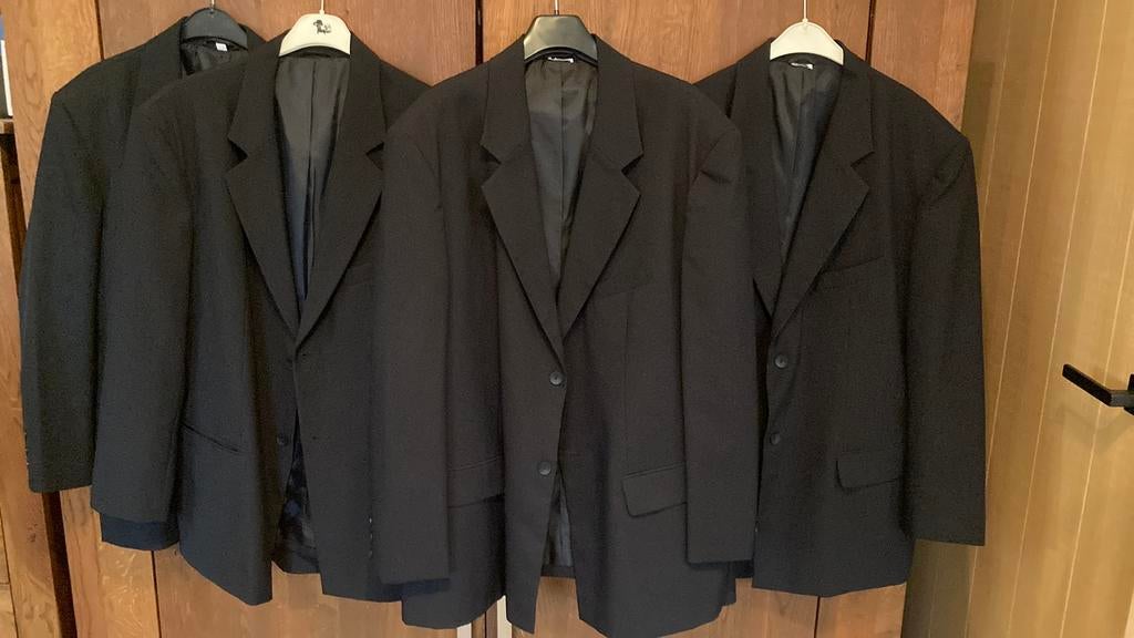 3 zwarte colberts maat 54 -56 zgan, Kleding | Heren, Ophalen, Zo goed als nieuw, Overige maten