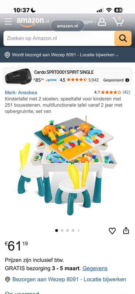 Kindertafel met 2 stoelen, speeltafel voor kinderen met 251, Ophalen of Verzenden, Zo goed als nieuw, Nb, Nb