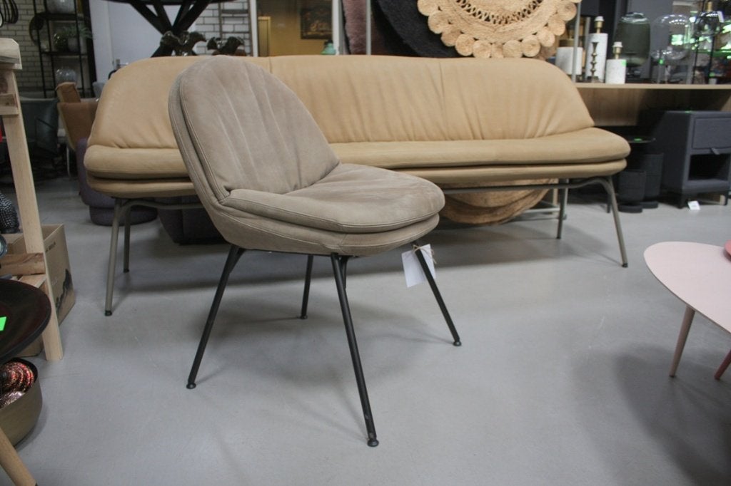 Luxe eetbank + 2 eetkamerstoelen CURTIS Jess echt leer !, Ophalen, Zo goed als nieuw, Metaal, Vijf, Zes of meer stoelen
