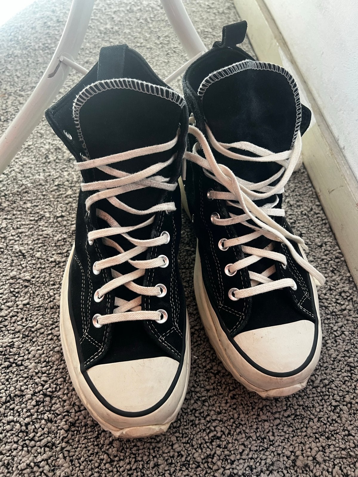 Converse Run Star Hike Hi Zwart - Maat 44.5, Ophalen of Verzenden, Gedragen, Zwart, Sneakers of Gympen