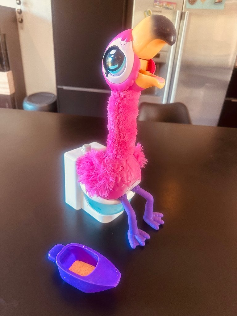 Gotta go Flamingo op de WC spelgoed, Ophalen, Zo goed als nieuw