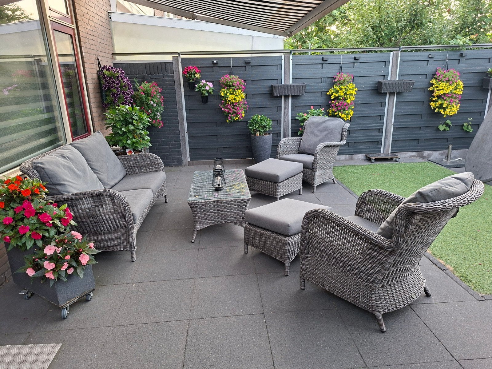 Prachtige Z.G.A.N. loungeset/tuinset 4SO / 4 seasons outdoor, Ophalen, 6 zitplaatsen, Zo goed als nieuw, Loungeset