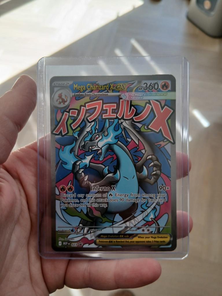 Mega Charizard X EX Pokémon Kaart - Inferno X, Ophalen of Verzenden, Zo goed als nieuw, Losse kaart