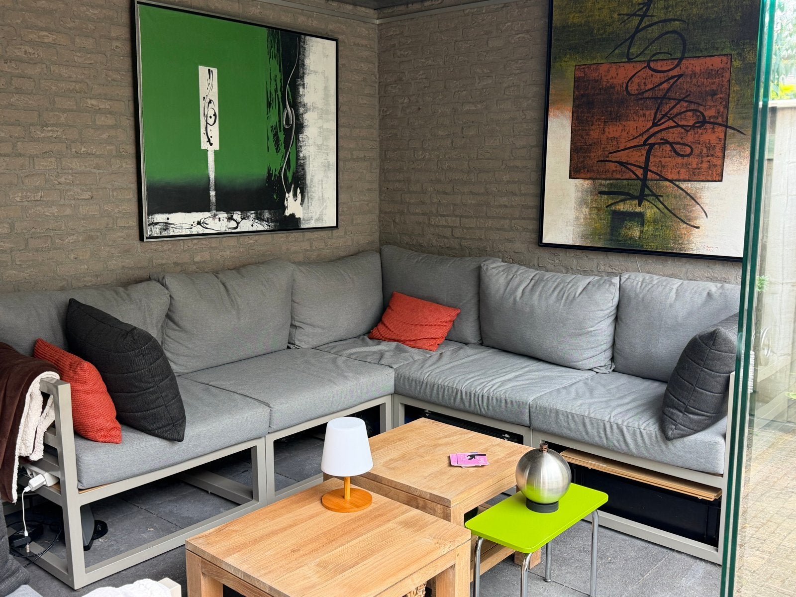 Life loungeset Block met losse stoel en all-weather hoezen, Ophalen, 5 zitplaatsen, Gebruikt, Aluminium