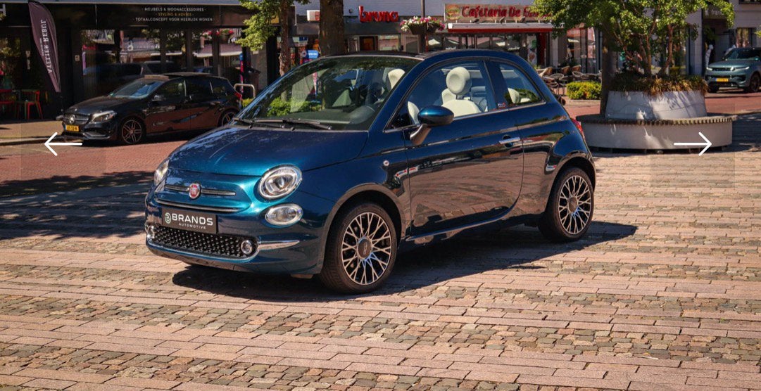Fiat 500 1.0 70pk Hybrid 2021 Blauw, Voorwielaandrijving, Leder en Stof, Overige kleuren, Handgeschakeld