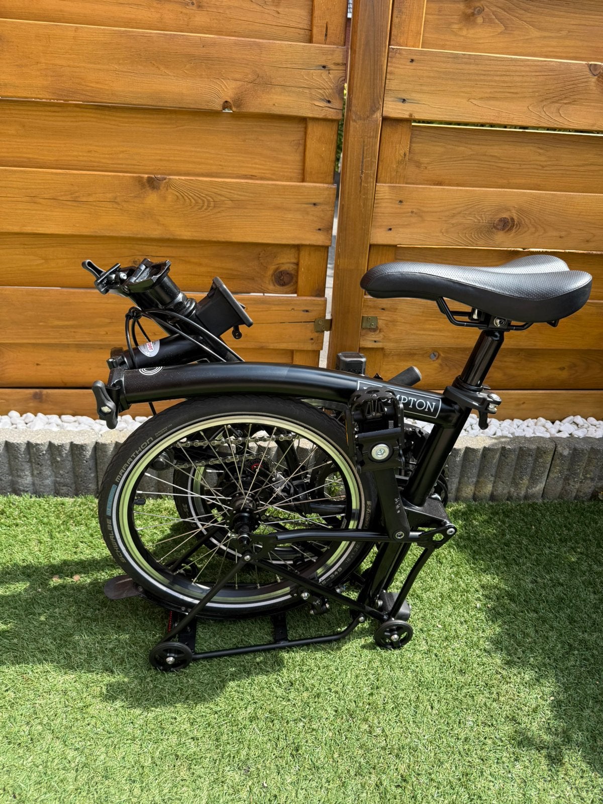 Foto 14 van Brompton C-Line H4R ref zwart, vouwfiets, als nieuw!