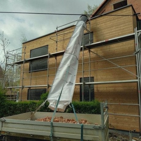 Lange Stortslurf voor bouwafval of puin, Ophalen of Verzenden, Gebruikt