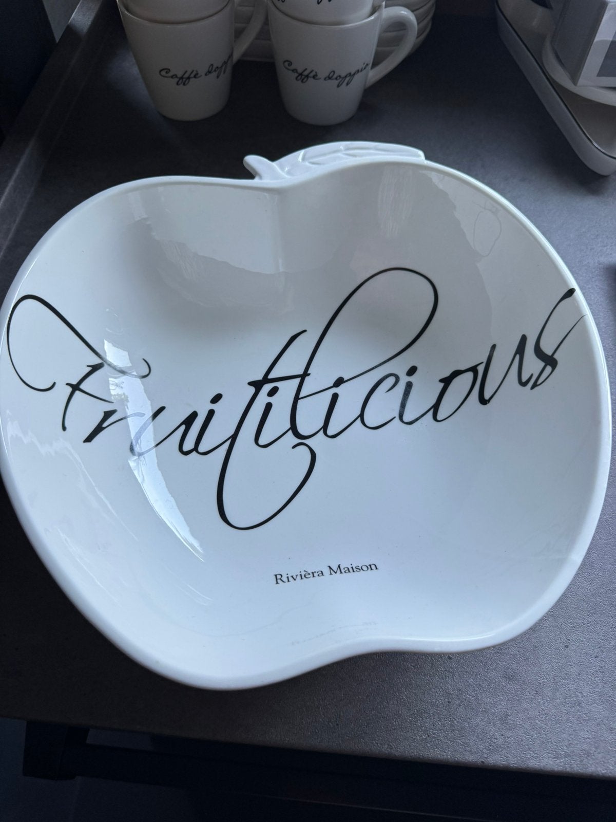 Riviera Maison Fruitilicious schaal - Zo goed als nieuw, Porselein of Keramiek, Schaal, Ophalen of Verzenden, Zo goed als nieuw