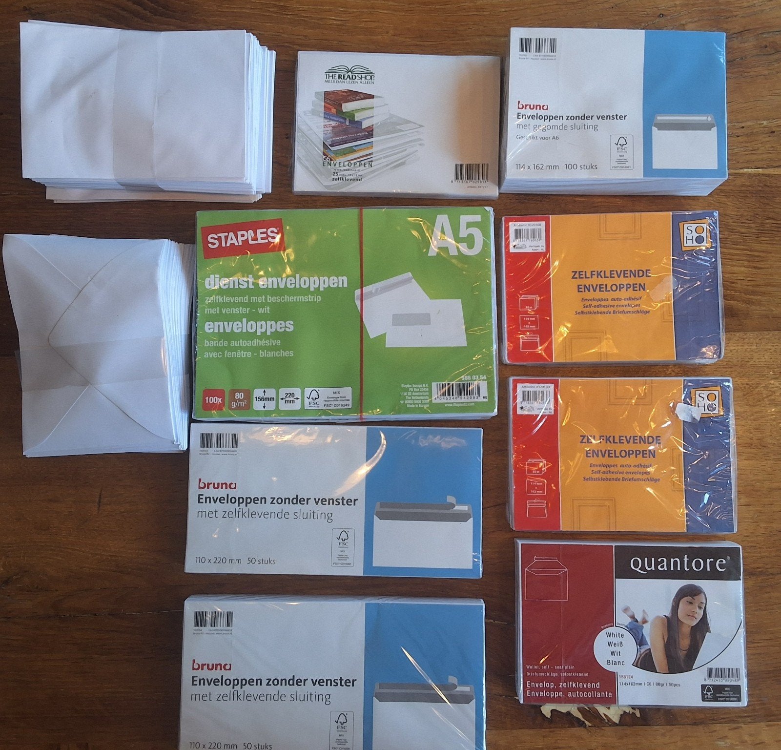 kantoorartikelen postenveloppen partijtje, Ophalen, Nieuw