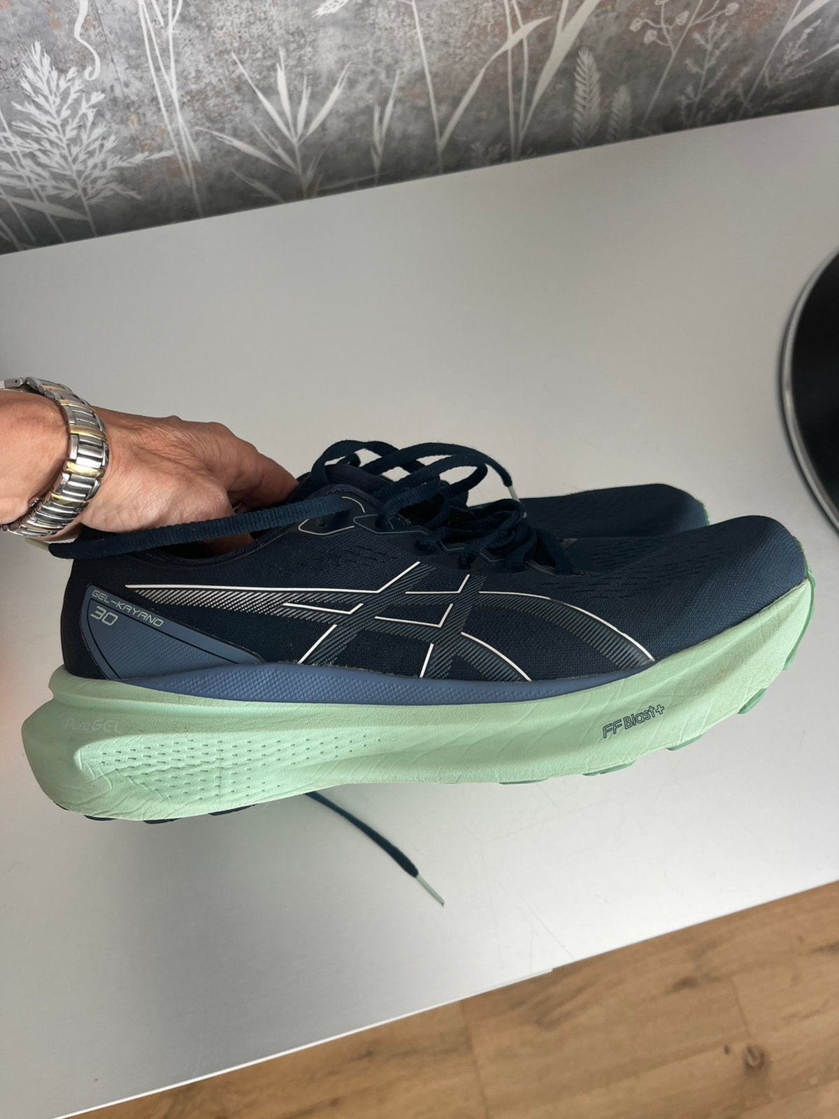 Asics FF-Blast gel kyano 30 maat 44.5, Ophalen of Verzenden, Zo goed als nieuw, Hardloopschoenen, Asics