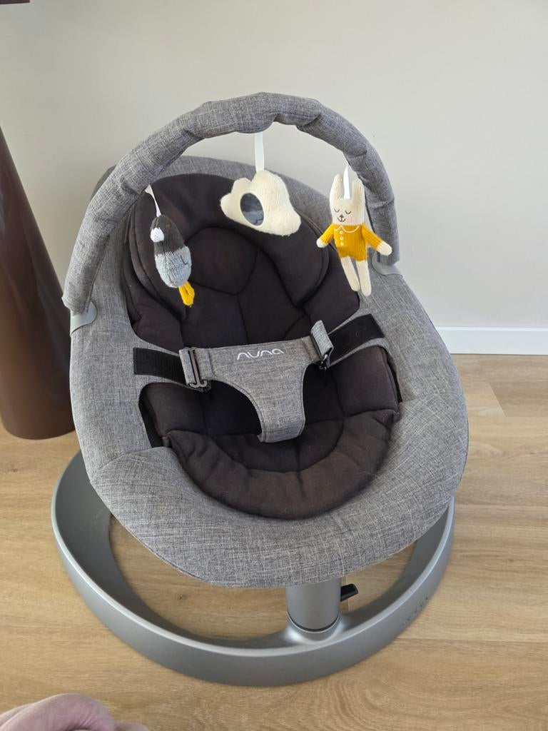 Nuna Leaf Grow schommelstoel Charcoal wipstoel wipper, Ophalen, Gebruikt