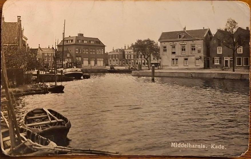 Middelharnis- Kade Haven, Verzenden, 1920 tot 1940, Gelopen, Zuid-Holland