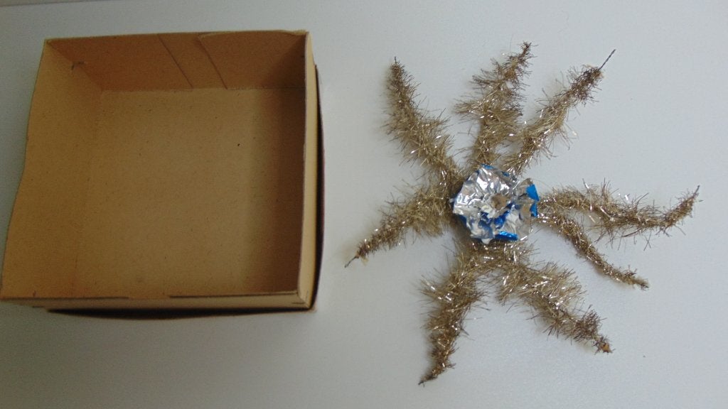 Antieken oude tinsel Kerst ster jaren 1920, Ophalen of Verzenden, Gebruikt