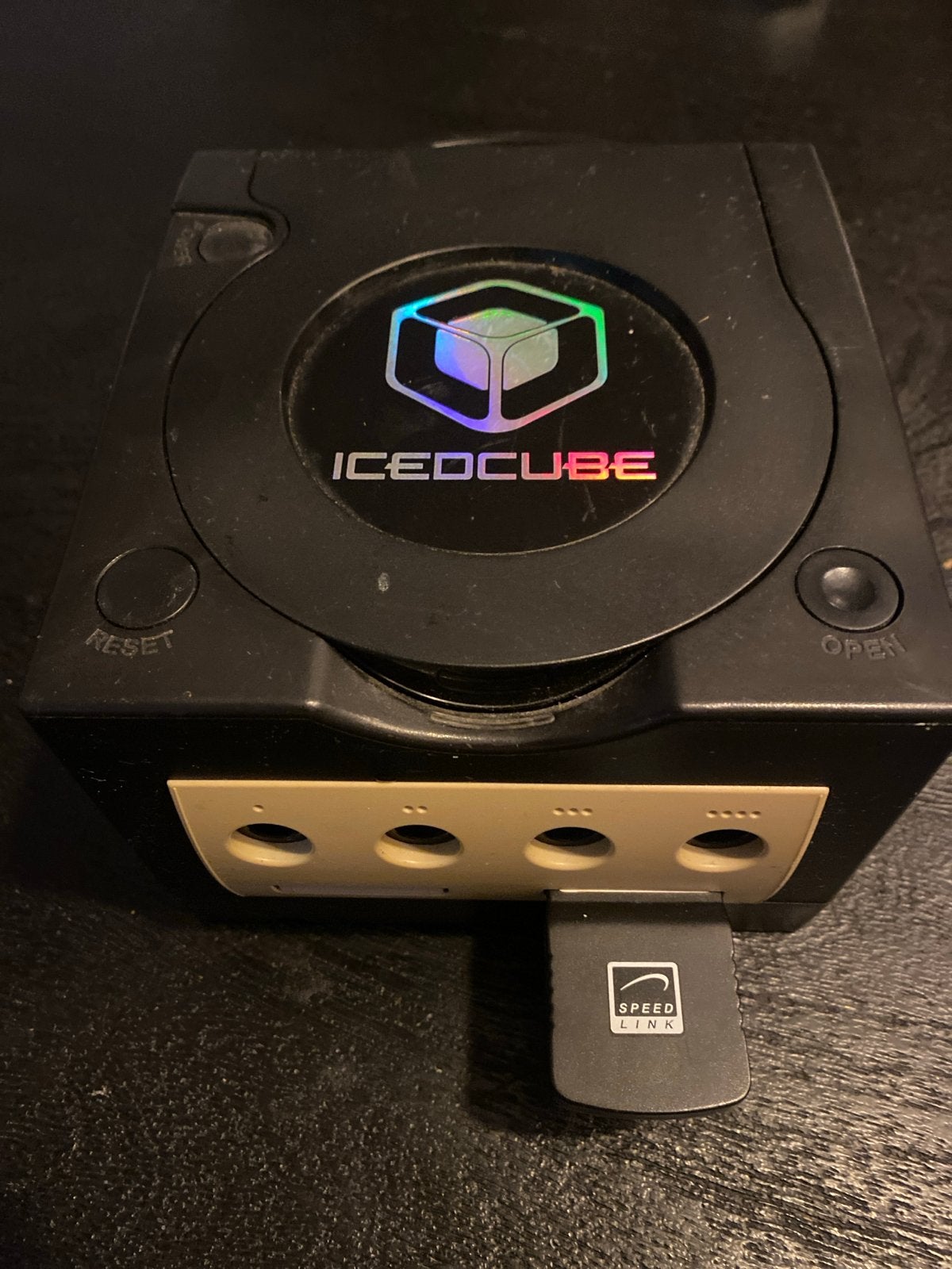 Nintendo GameCube IcedCube met controller en memory card, Gebruikt, Zwart, Ophalen of Verzenden, Met geheugenkaart