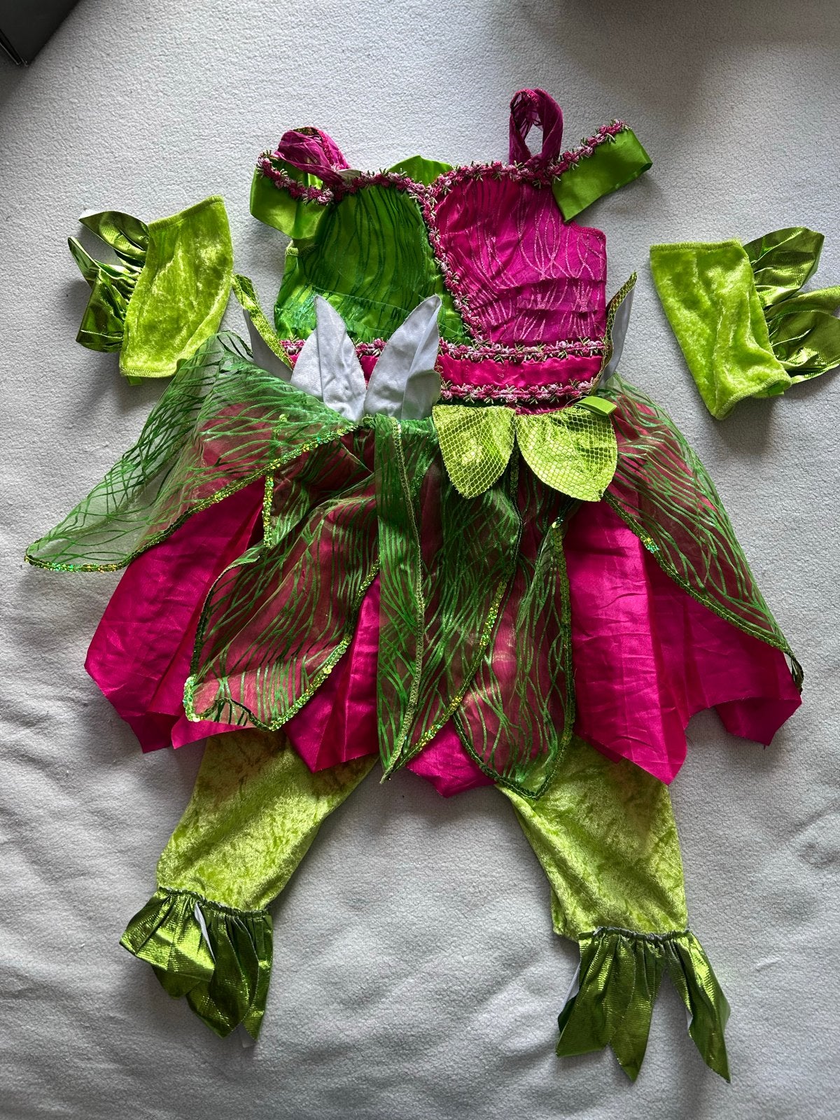 Tinkerbell kostuum - Sprookjesfee verkleedpak, Ophalen of Verzenden, Zo goed als nieuw, 110 t/m 116, Jongen of Meisje