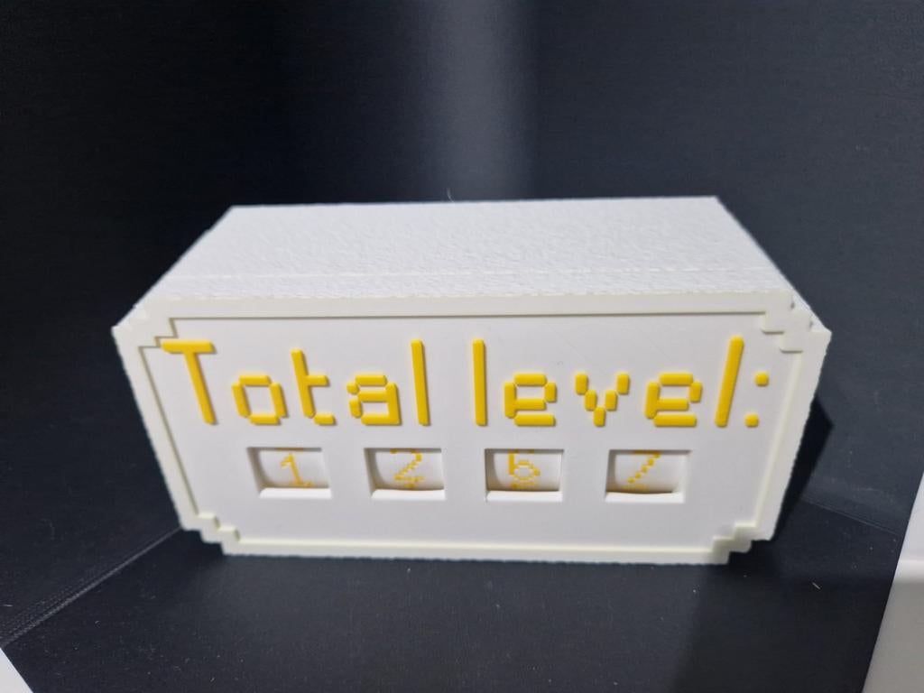 OSRS Total Level Counter - 3D Geprint, Verstelbaar, Ophalen of Verzenden, Nieuw, Wanddecoratie