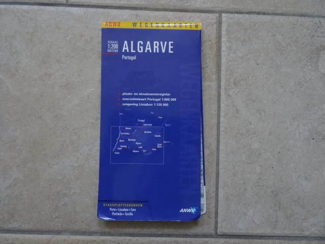 anwb wegenkaart Algarve, 1800 tot 2000, Europa Overig, Ophalen of Verzenden, Landkaart