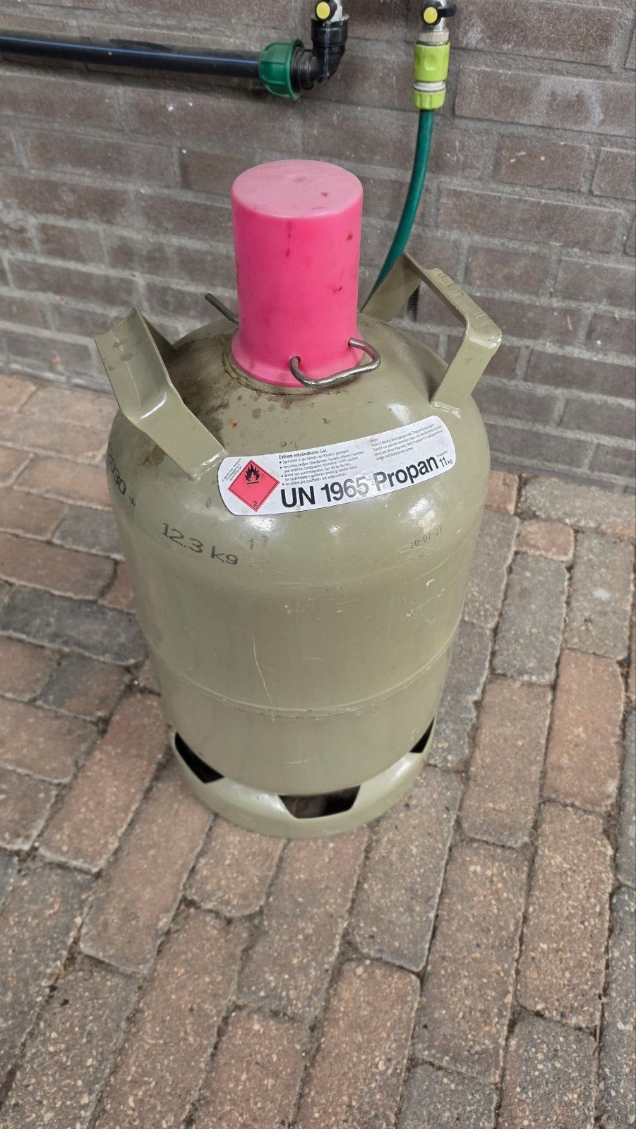 Gasfles / propaangas tank groot 12,3kg / 27ltr, Ophalen
