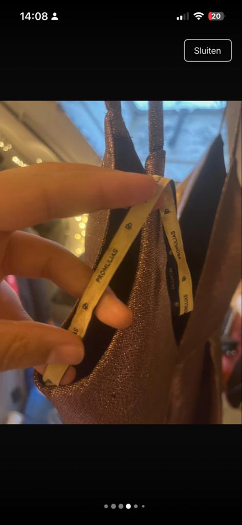 Promllias Galajurk Roze Glitter Maat M, Kleding | Dames, Ophalen, Zo goed als nieuw, Roze, Galajurk