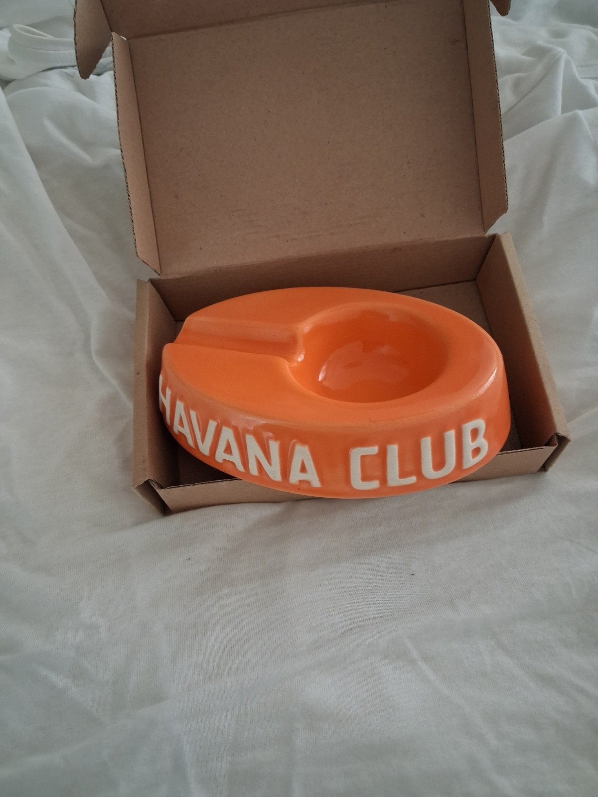 Club Havana Collection Asbak - Oranje Keramiek, Verzamelen, Ophalen of Verzenden, Nieuw, Asbak