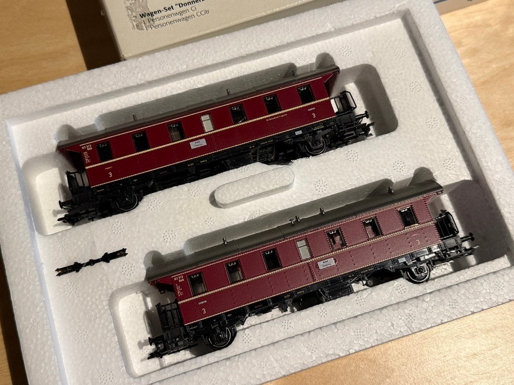 Märklin 43138 - 43139 H0 Sets van twee donderbussen (DB), Wisselstroom, Ophalen of Verzenden, Märklin, Nieuw