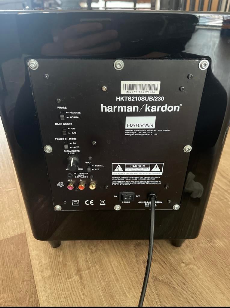 Harman Kardon HKTS 210 actieve down-firing subwoofer, Overige merken, Gebruikt, Subwoofer, Ophalen of Verzenden