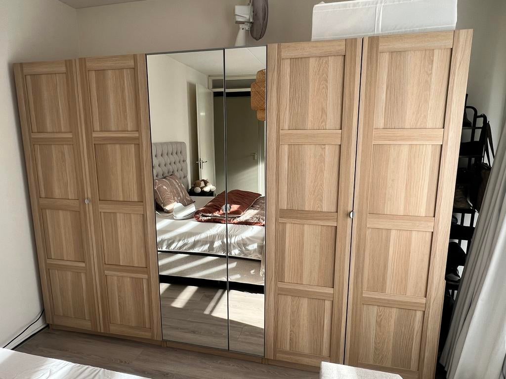 IKEA PAX kledingkast 275cm met spiegeldeuren, Ophalen, 200 cm of meer, Zo goed als nieuw, 50 tot 75 cm
