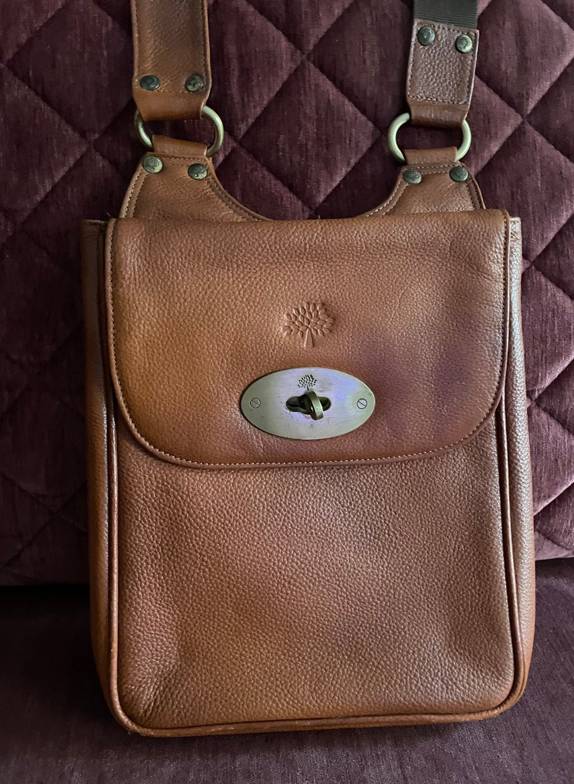 Mooie leren Mulberry damestas, Sieraden, Tassen en Uiterlijk, Ophalen of Verzenden, Gebruikt, Bruin, Overige typen
