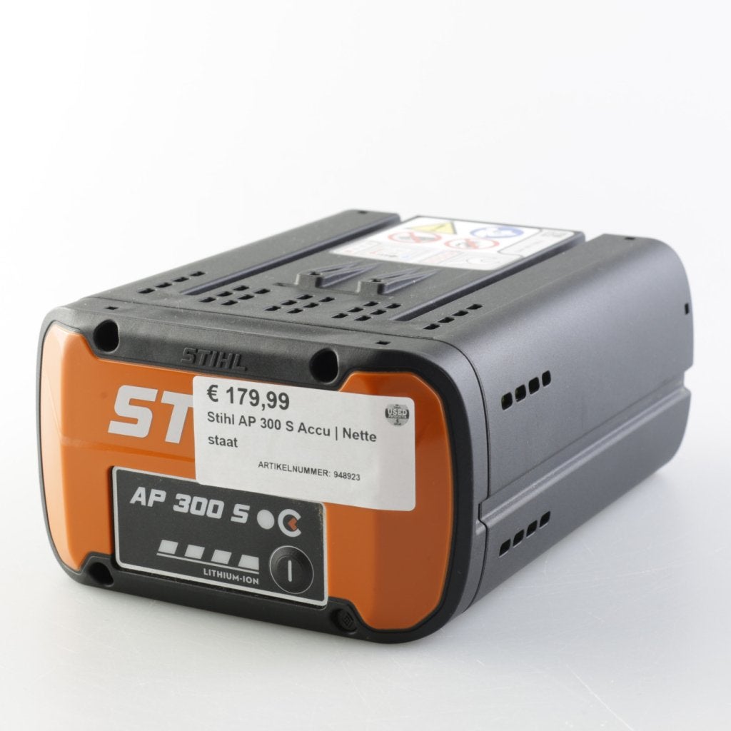 Stihl AP 300 S Accu | Nette staat, Stihl, Zo goed als nieuw, Support@stihl.com, Tihl Inc., 536 Viking Dr, Virginia Beach, 
VA 23452
USA