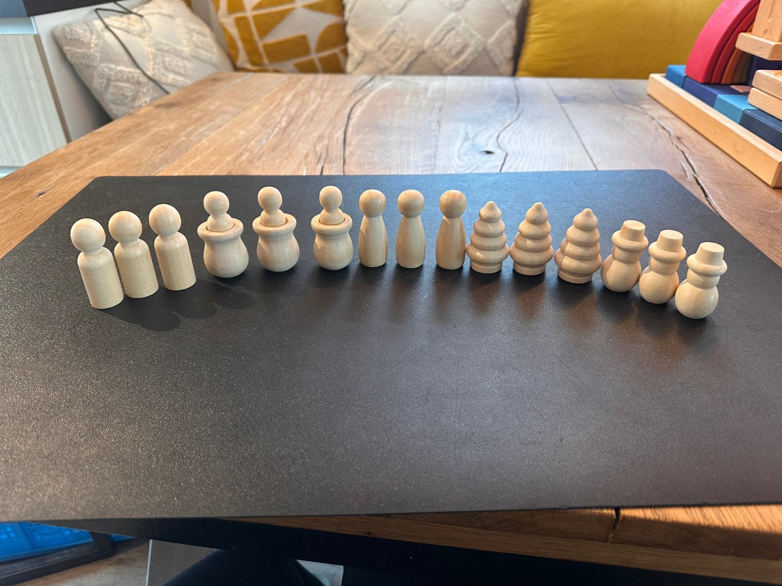 Houten poppetjes, Ophalen