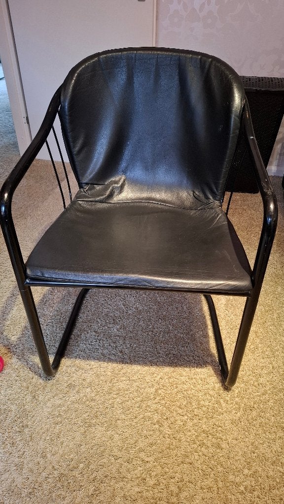 Te koop Vintage eetkamerstoelen, Ophalen, Gebruikt, Zwart, Vintage