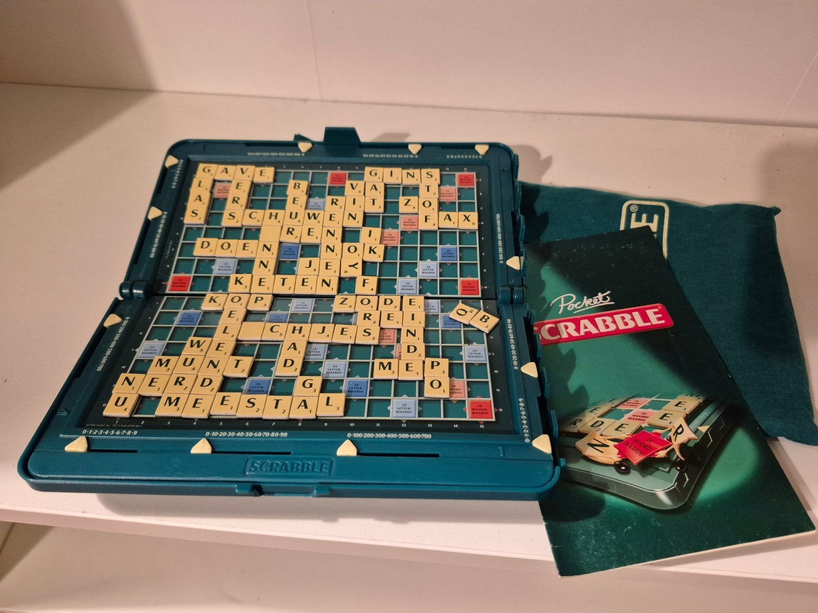 Pocket Scrabble Reisspel - Compleet en Draagbaar, Ophalen, Mattel, Gebruikt, Een of twee spelers