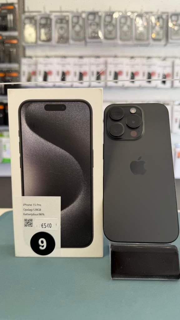 iPhone 15PRO black 128GB (9), Ophalen, Zwart, Zo goed als nieuw, Apple