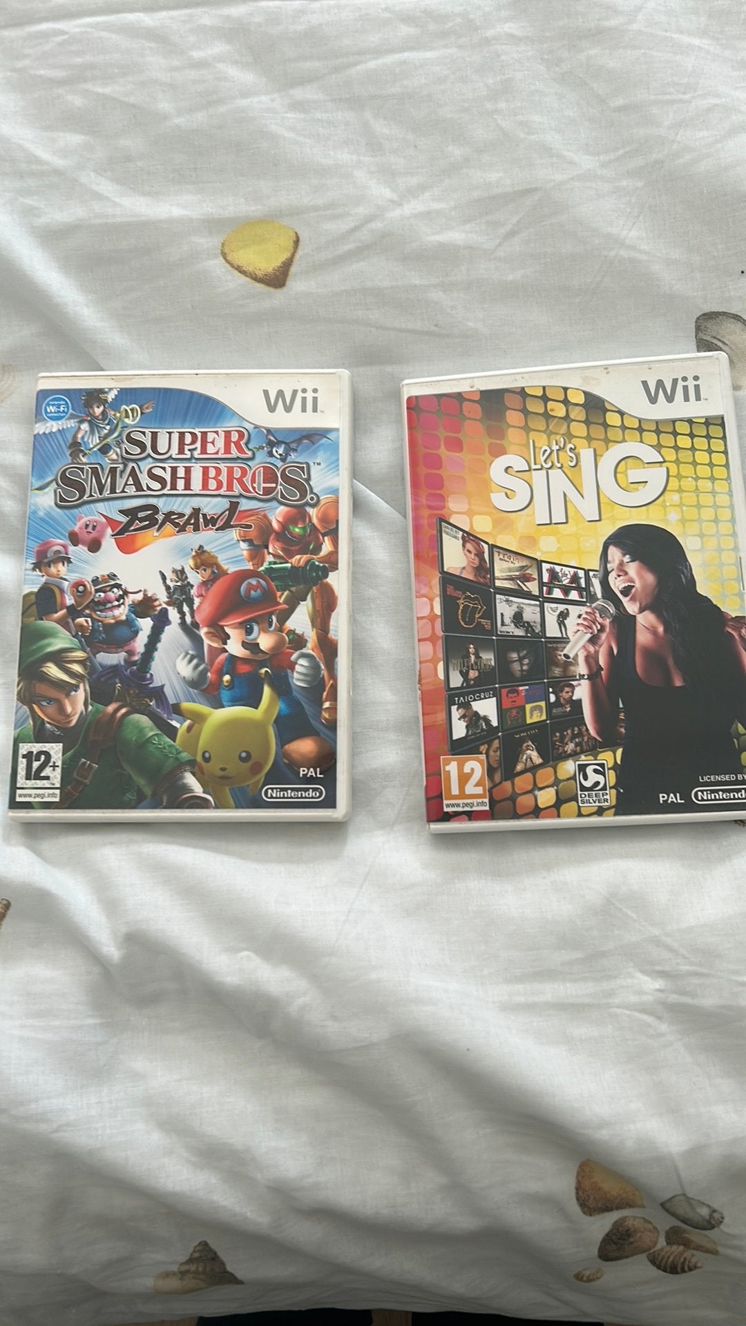 Wii Games: Super Smash Bros Brawl & Let's Sing, Spelcomputers en Games, Games | Nintendo Wii, Gebruikt, Vechten, Eén computer