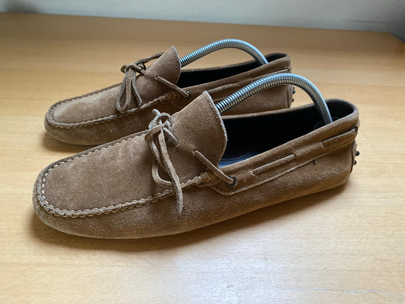 Licht suede mocassin zomerschoenen aurelien 43 italiaans, Verzenden, Zo goed als nieuw, Bruin