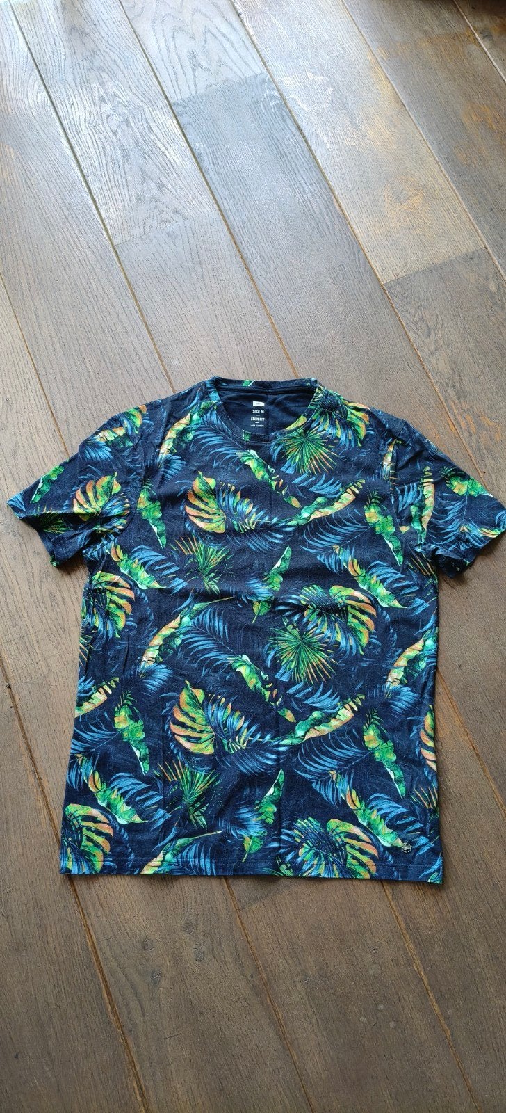 WE Fashion T-shirt met tropische print - Maat M, Ophalen of Verzenden, Zo goed als nieuw, WE Fashion, Meerkleurig