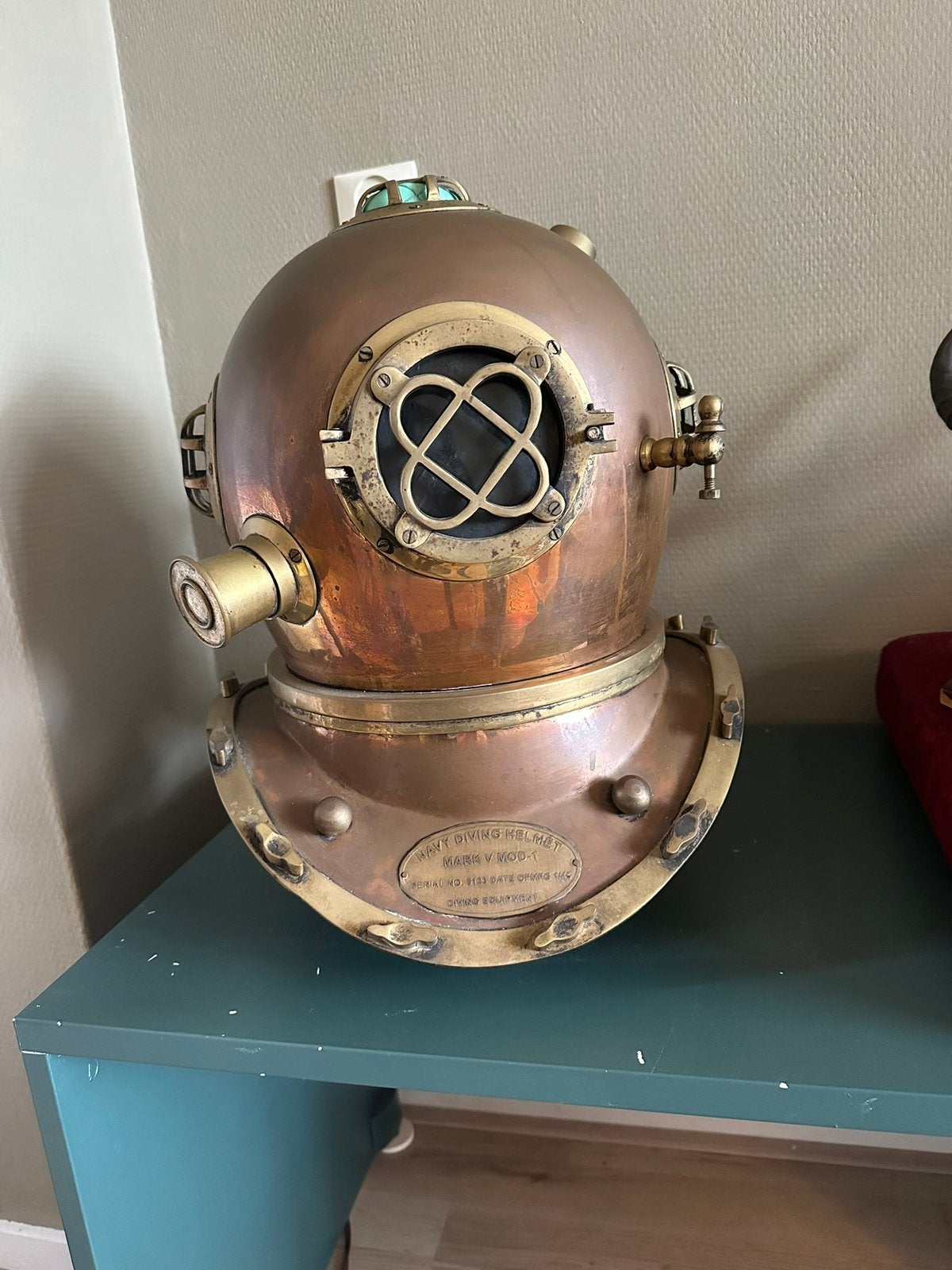 Koperen duikhelm Mark V nautisch decoratie stuk, Ophalen of Verzenden