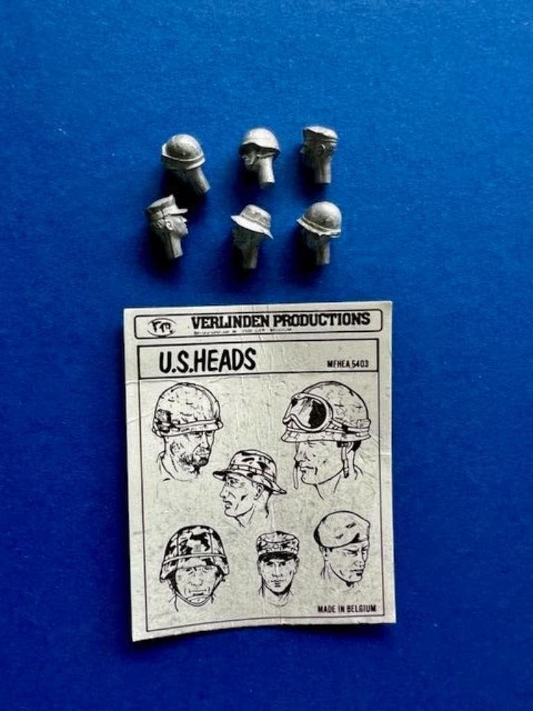 Verlinden	MFHEA5403	US Heads 	1/35	metal, Verzenden, Nieuw, 1:35 tot 1:50