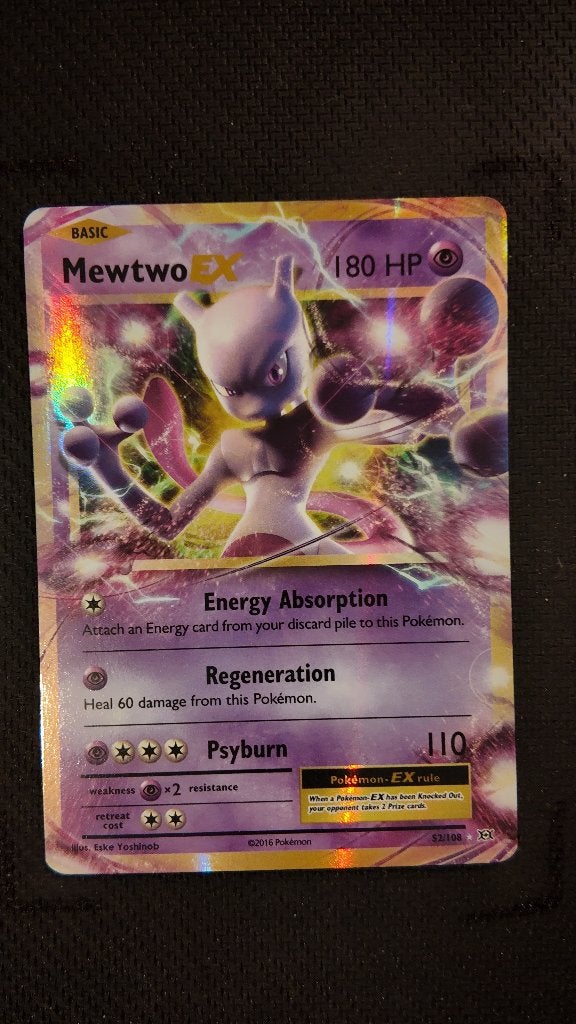 Mewtwo-EX 1 52 Evolutions | Pokemon kaart, Ophalen, Nieuw, Losse kaart, Foil