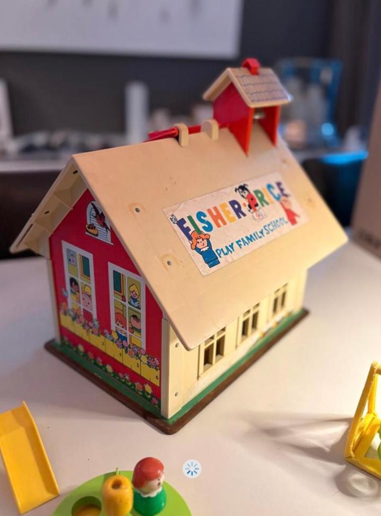 Vintage Fisher-Price Play Family School Speelset, Ophalen of Verzenden, Gebruikt, Speelset