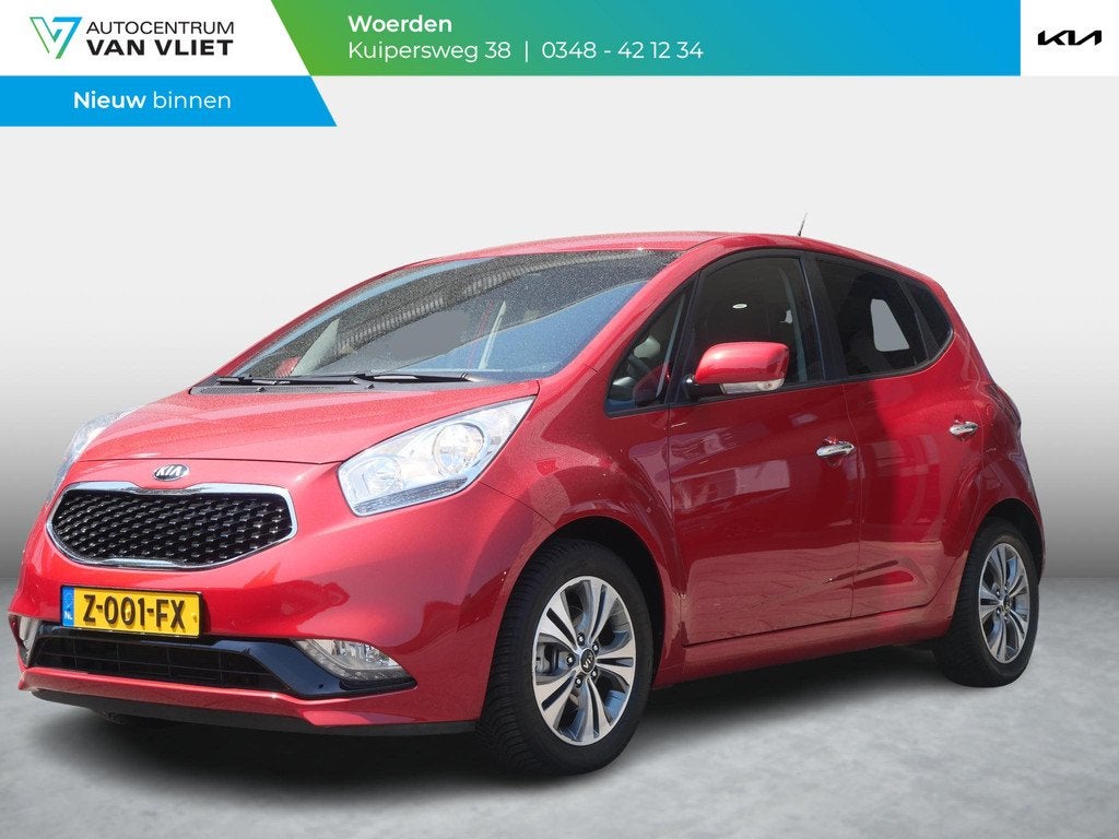 Kia Venga 1.6 CVVT DynamicPLusLine | Automaat | Stoel/Stuur, 12 maanden, Gebruikt, 4 cilinders, Leder en Stof