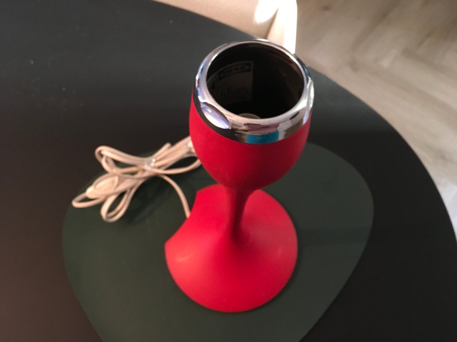 Ikea Flamma tafellamp rood - Rubber wall light, Ophalen of Verzenden